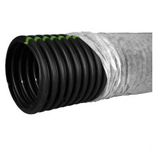 Труба двухстенная ПНД/ПВД 200/180мм дренажная с фильтром (в геотекстиле)