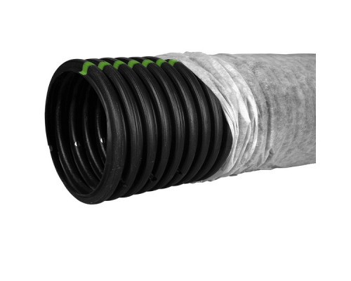 Труба двухстенная ПНД/ПВД 200/180мм дренажная с фильтром (в геотекстиле)